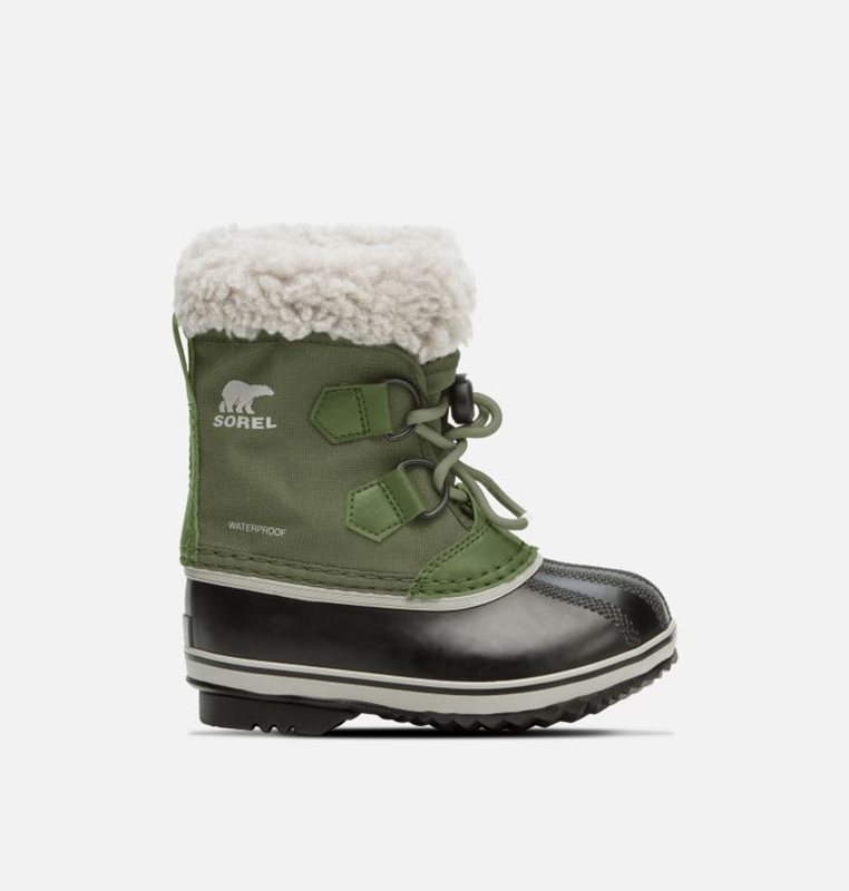 Kids Snow Boots Green/Black - Sorel Childrens Yoot Pac™ Nylon - 493-PMZSHU